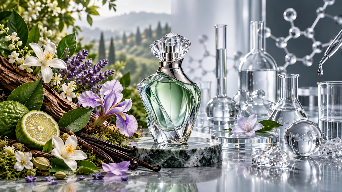 Natural and synthetic perfume ingredients with botanicals and fragrance chemistry