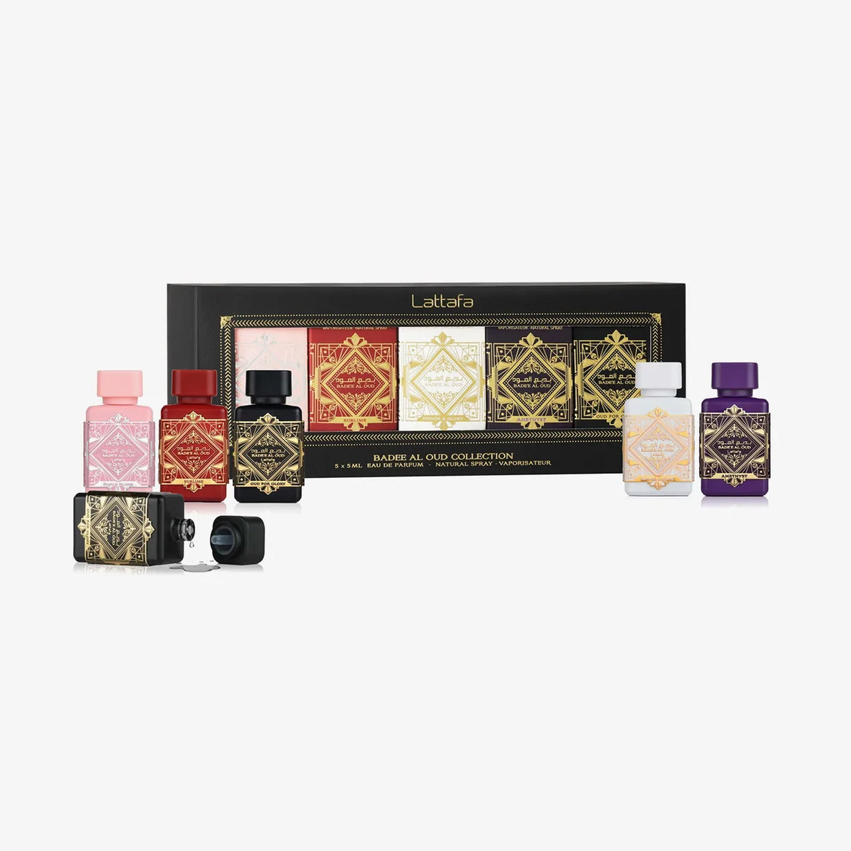 Lattafa Bade'e Al Oud five-piece mini gift set product image