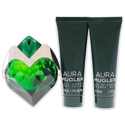 Aura Mugler Gift Set ( 1.7 EDP Spray + 1.7 Body Lotion + 1.7 Shower Gel)